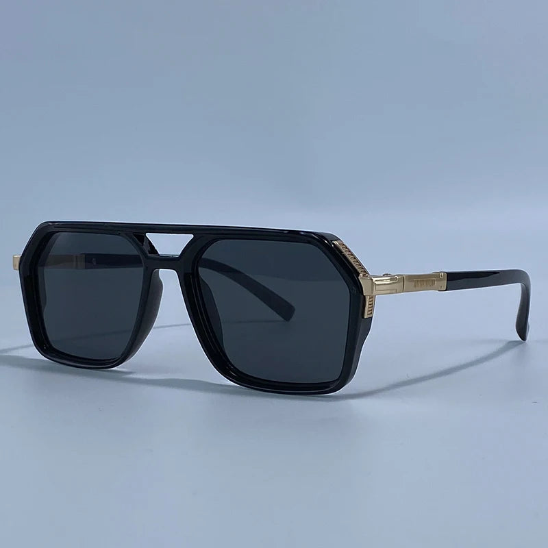 Vintage Steampunk Double Bridge Sunglasses | Polarized & Classic Shades for Women