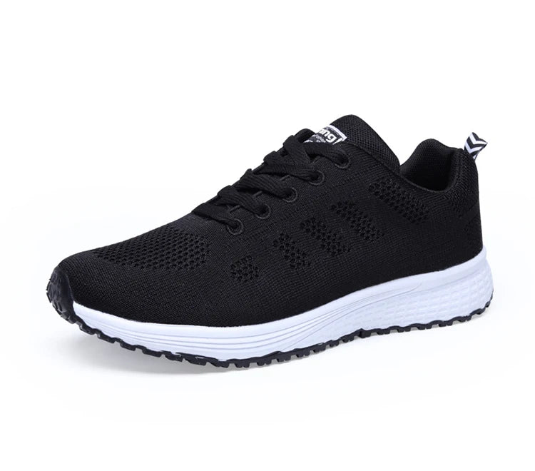 Women's Mesh Lace-Up Sneakers | Lightweight Casual Sports Shoes