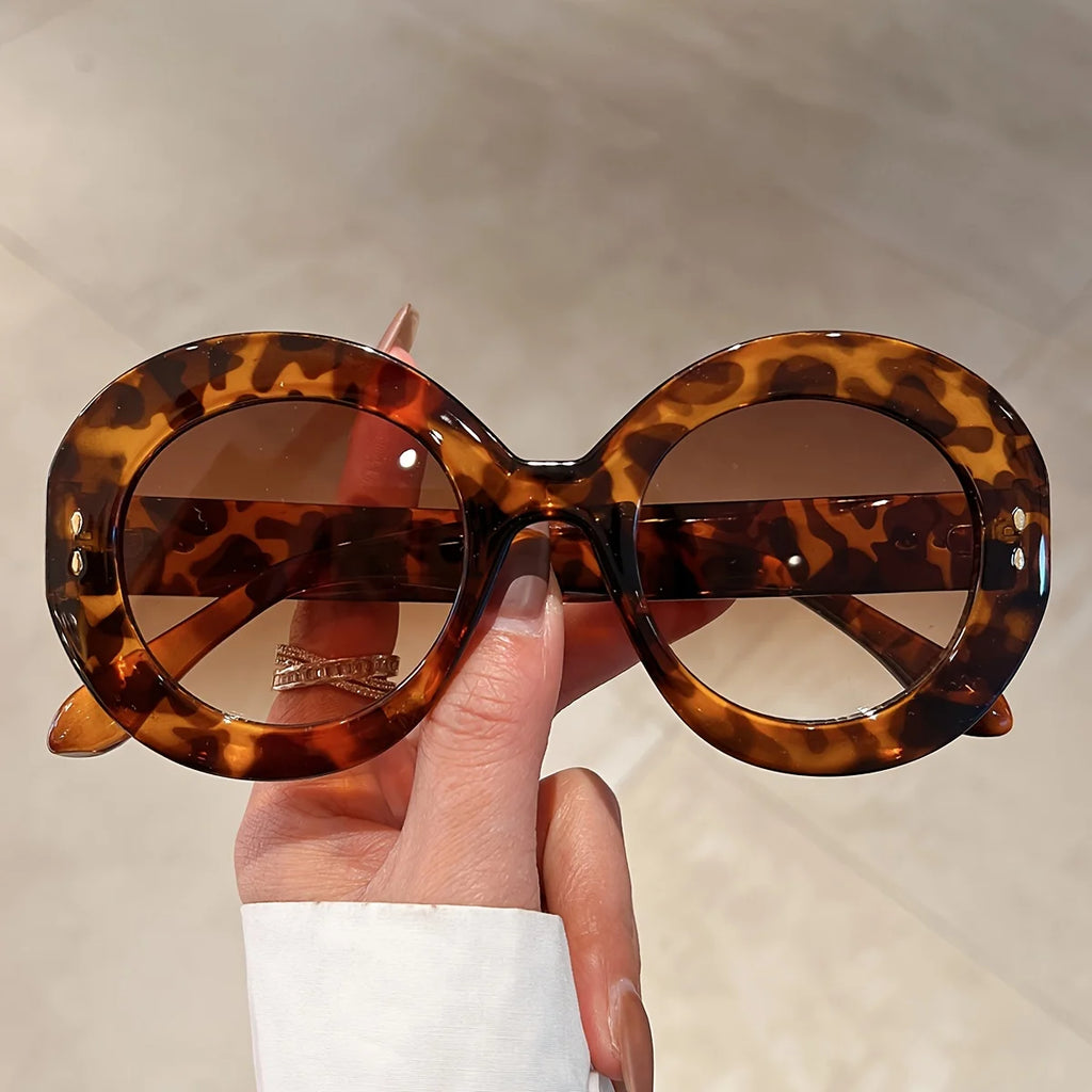 Classic Round Sunglasses | Gradient Lens Decorative Shades for Women