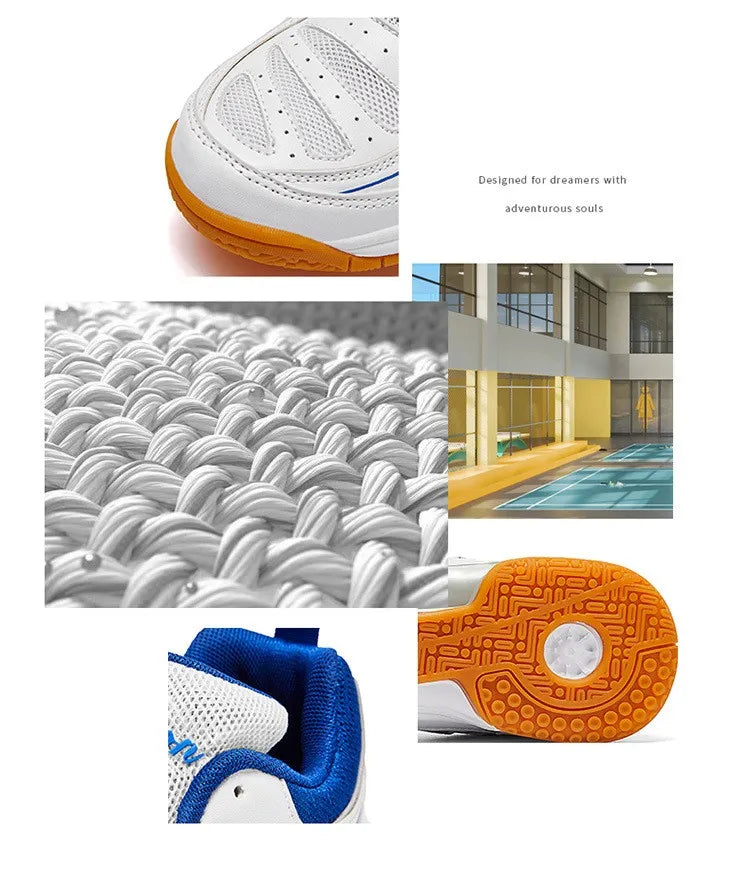 Unisex Pro Court Sneakers | Breathable Tennis & Badminton Shoes