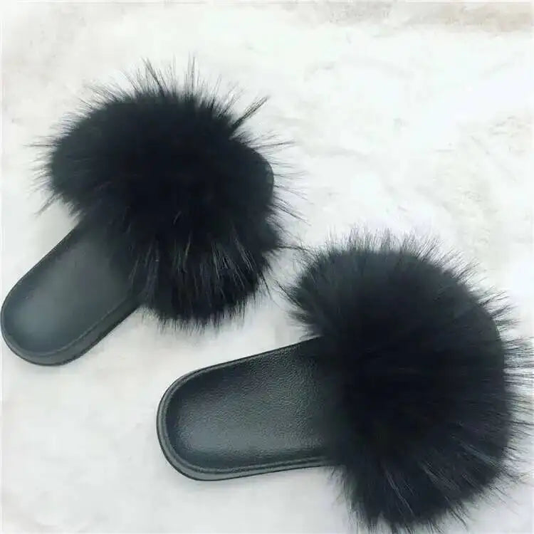Fluffy Fur Slide Slippers