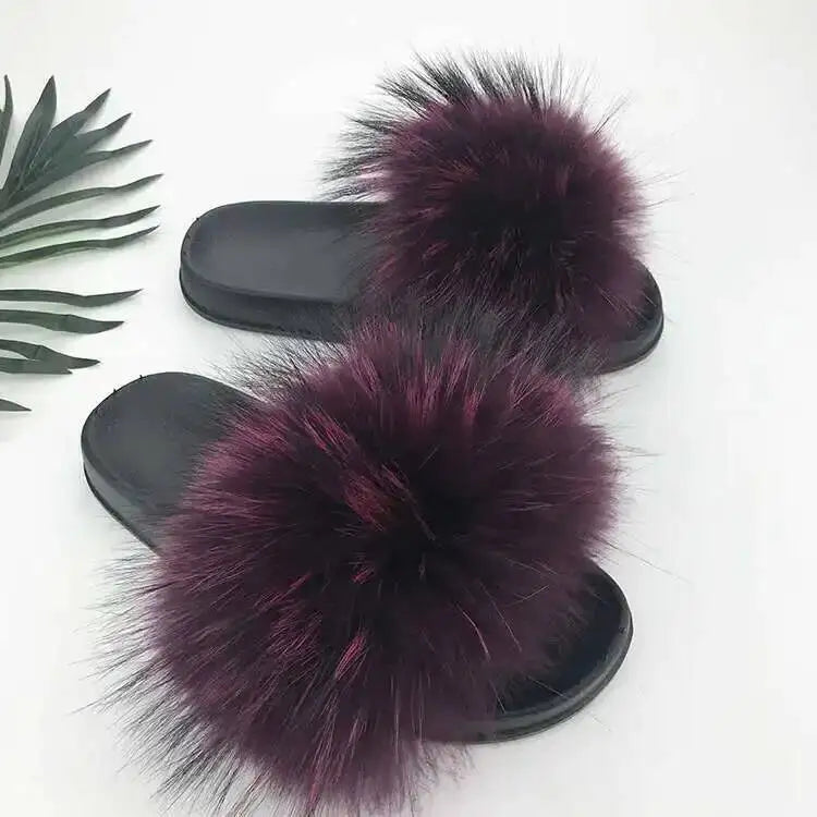 Fluffy Fur Slide Slippers
