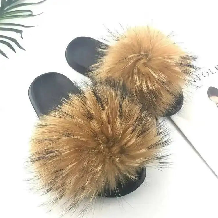 Fluffy Fur Slide Slippers