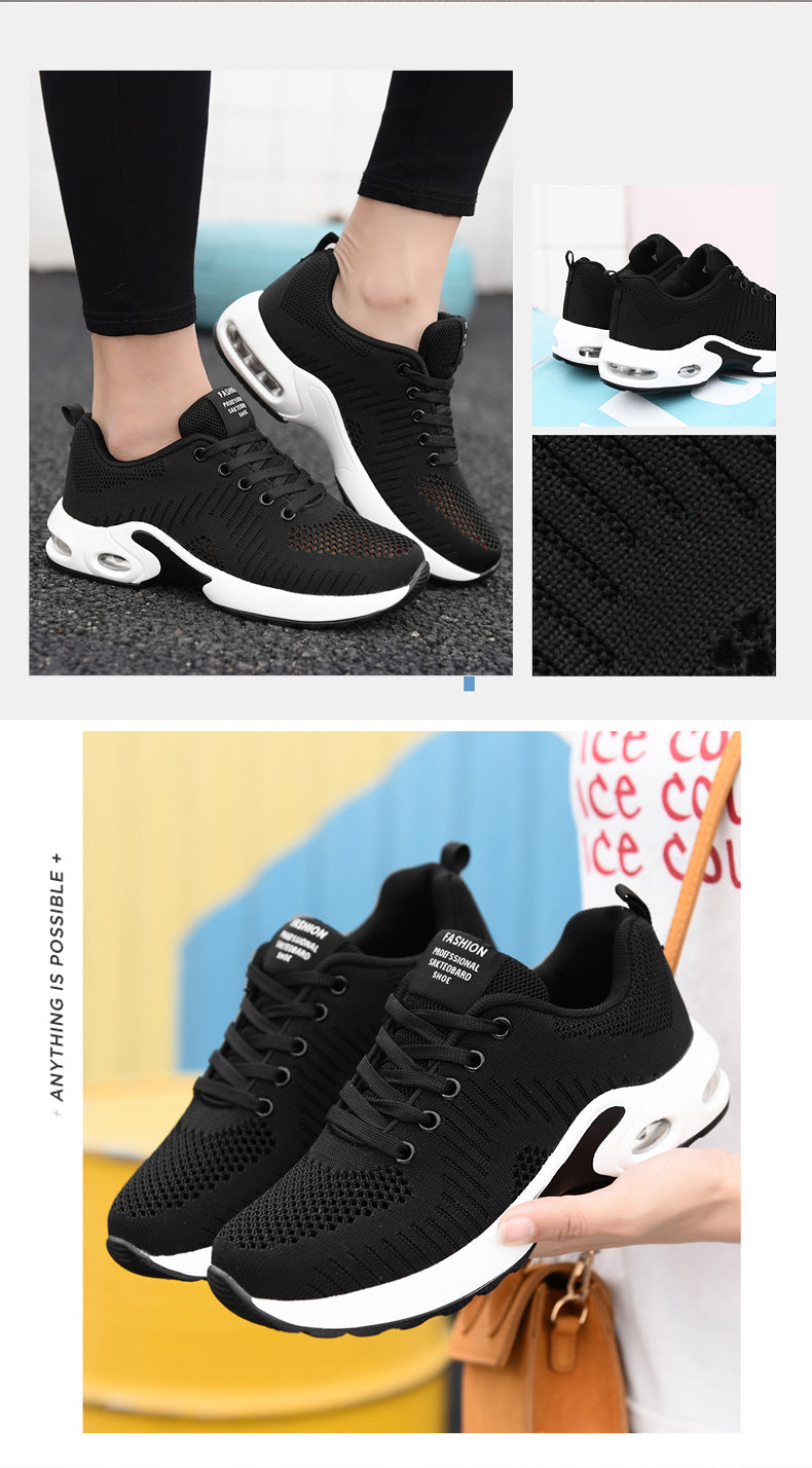 Women's Lightweight Knit Sneakers | Non-Slip Casual Lace-Up Shoes