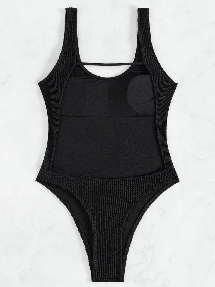 Leopard Print Backless Monokini | High Cut One-Piece Swimsuit for Women