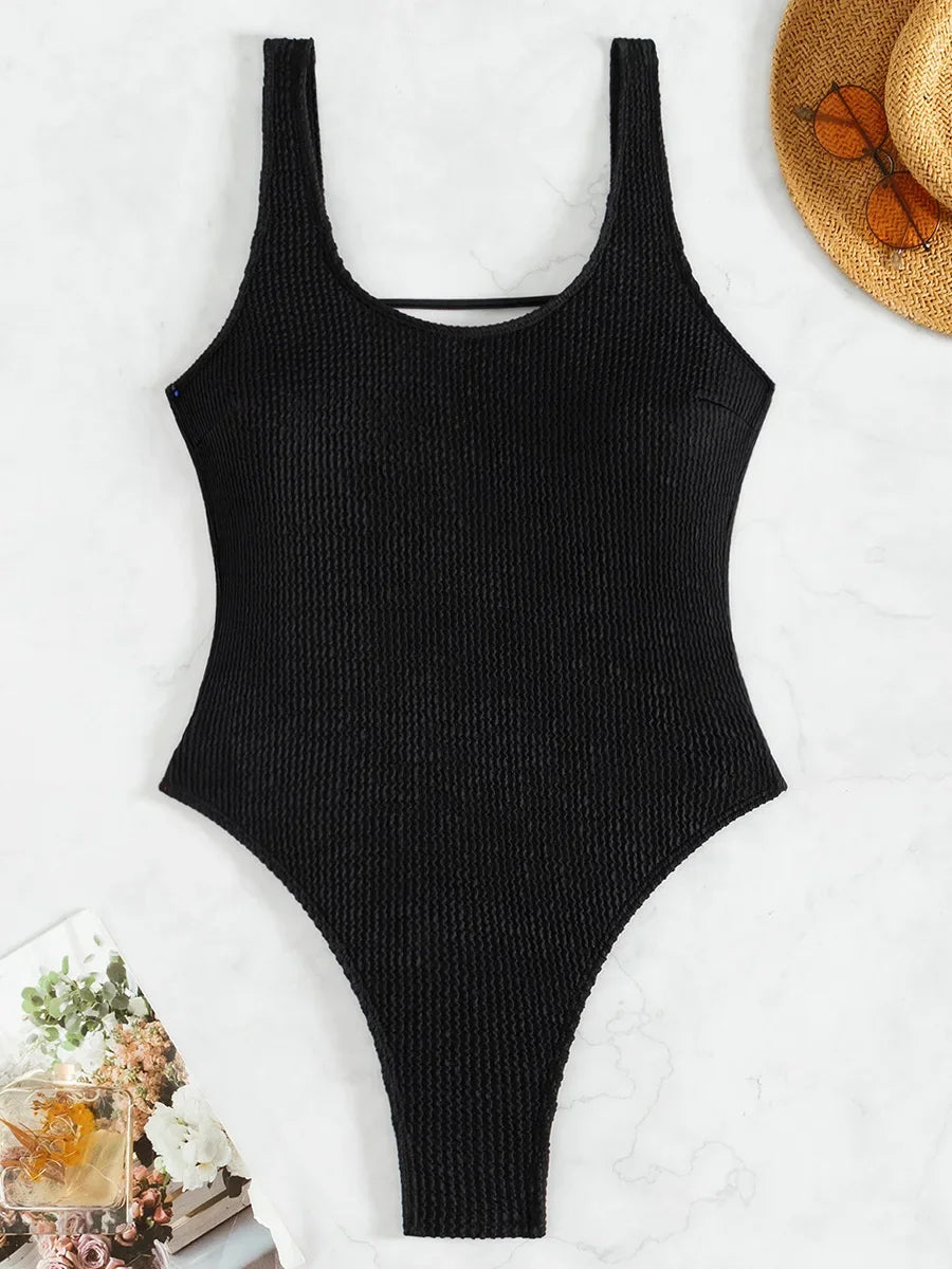 Leopard Print Backless Monokini | High Cut One-Piece Swimsuit for Women