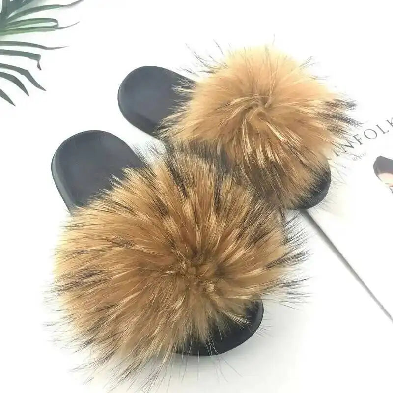 Fluffy Fur Slide Slippers