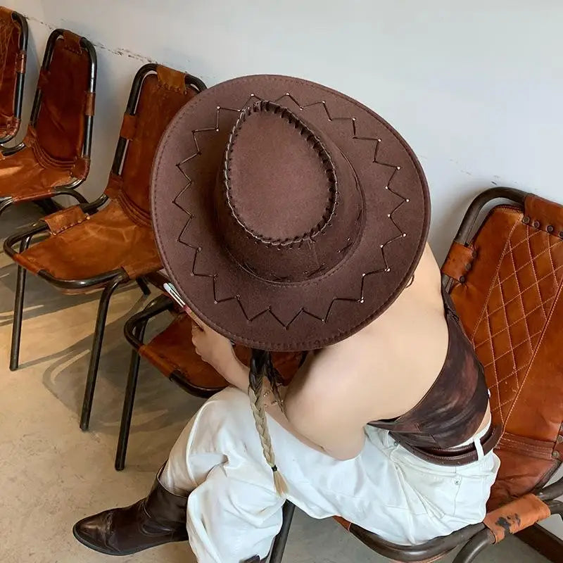 Western Suede Cowgirl Hat