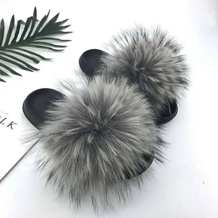 Fluffy Fur Slide Slippers