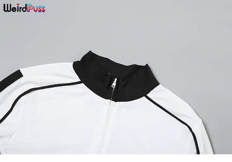 Zip Crop Jacket & Shorts Tracksuit Set