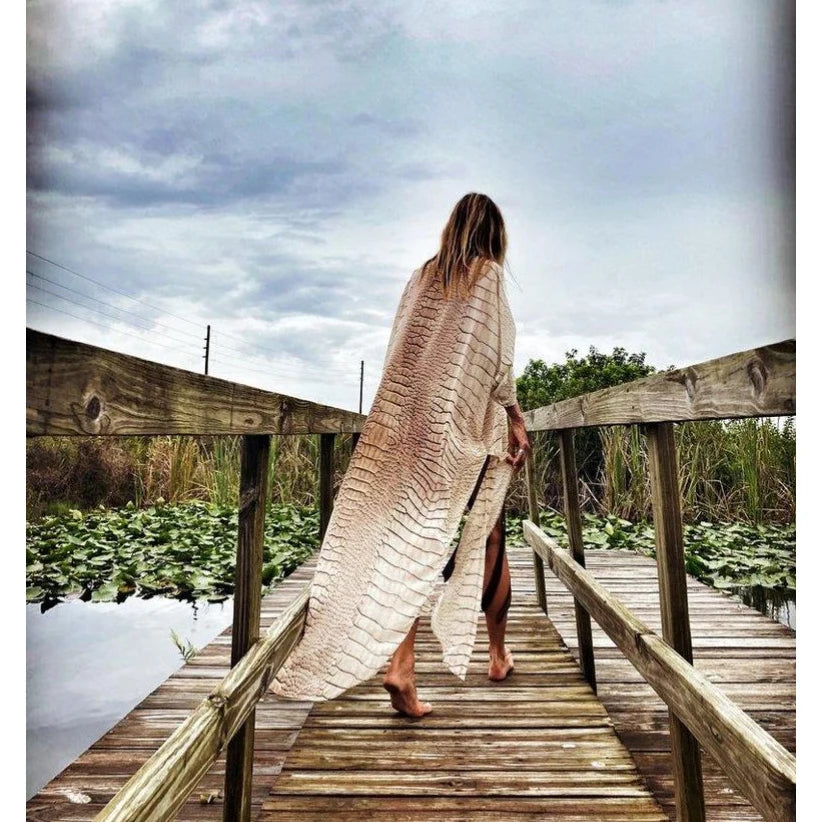 Tie Dye Open Front Beach Cover-Up Dress | Flowy Maxi Swimsuit Cover Up for Women