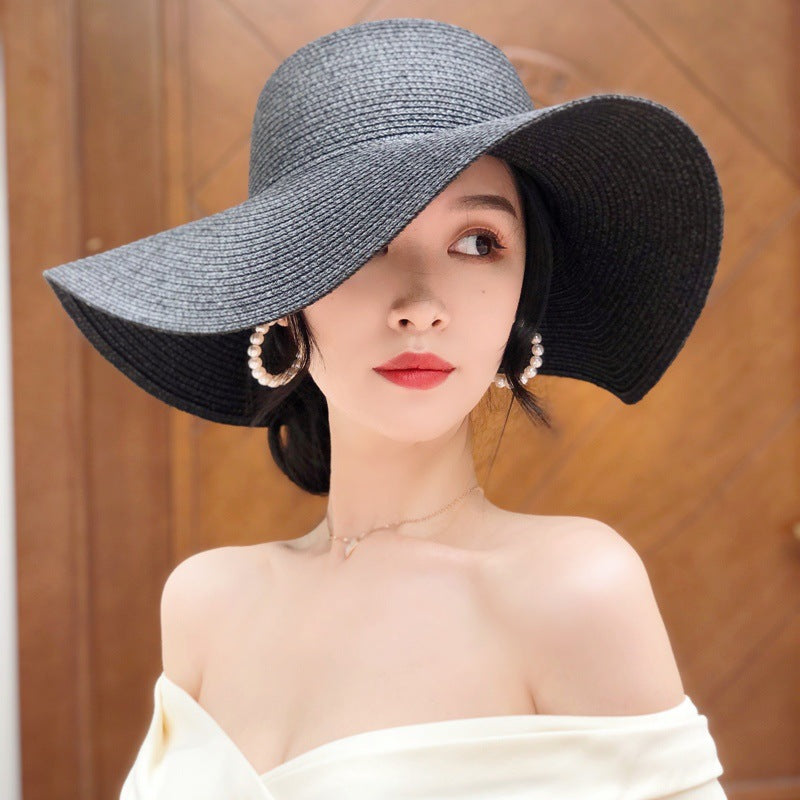 Foldable Wide Brim Straw Sun Hat