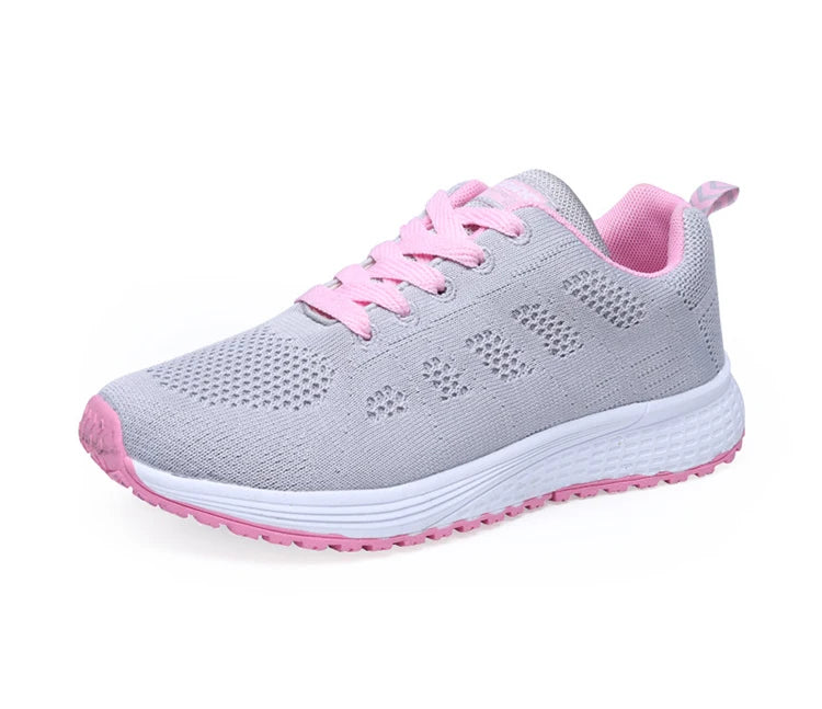 Women's Mesh Lace-Up Sneakers | Lightweight Casual Sports Shoes
