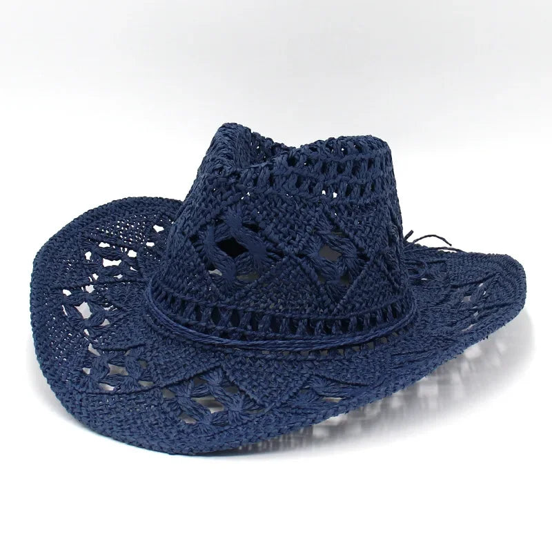 Handwoven Straw Western Cowboy Hat