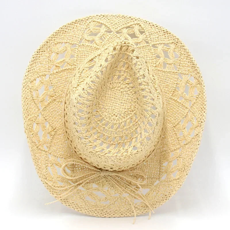 Handwoven Straw Western Cowboy Hat