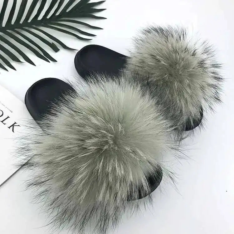 Fluffy Fur Slide Slippers