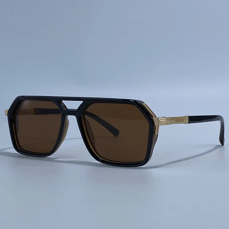 Vintage Steampunk Double Bridge Sunglasses | Polarized & Classic Shades for Women