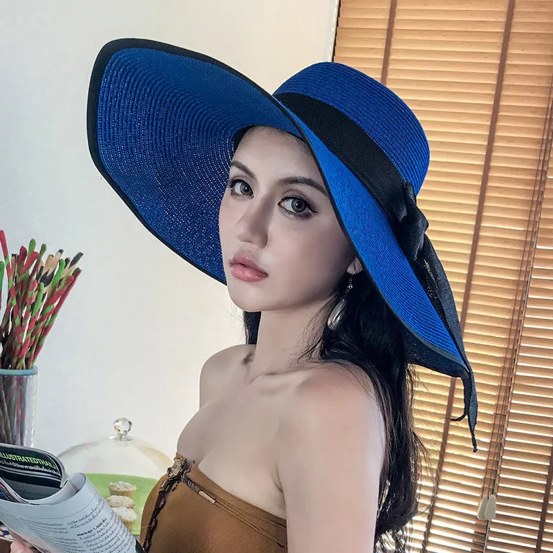 Foldable Straw Visor Panama Hat
