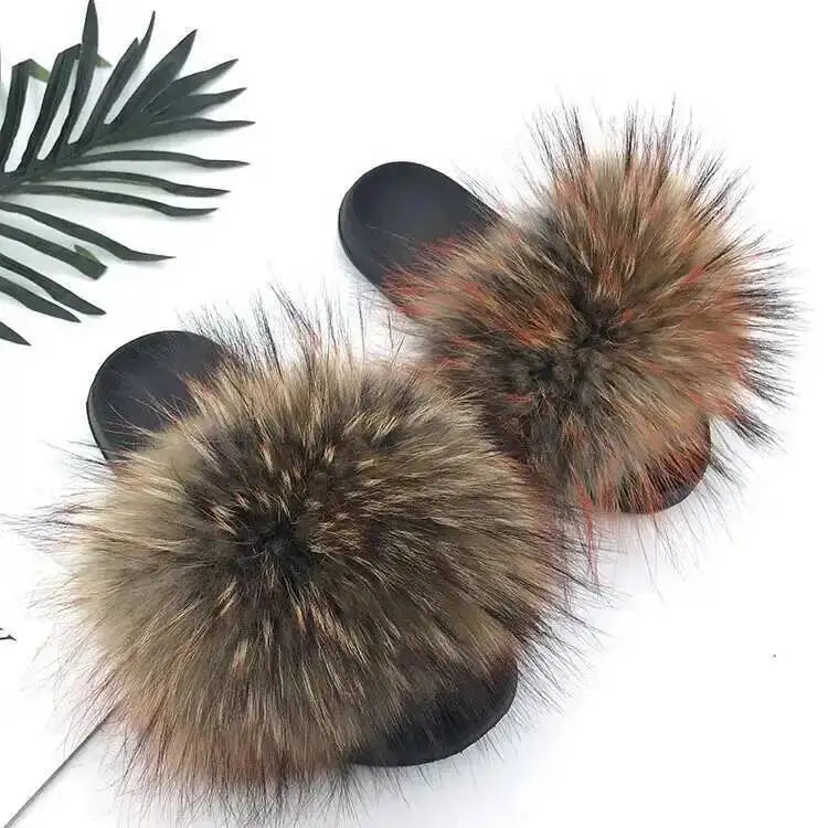 Fluffy Fur Slide Slippers