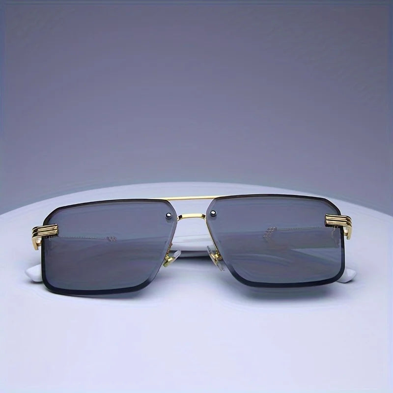 Rimless Square Sunglasses | UV400 Frameless Shades for Women & Men