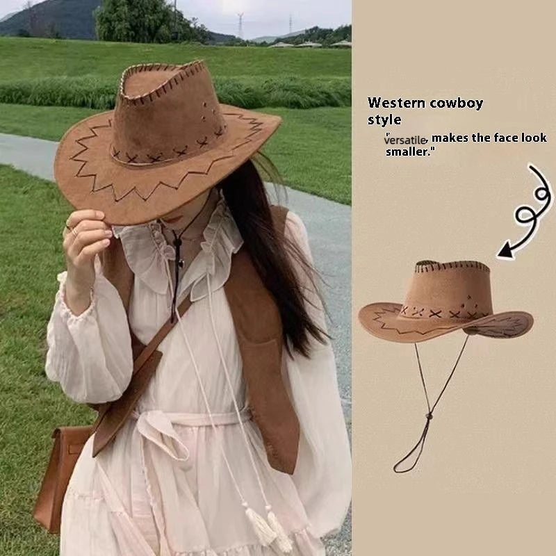 Western Suede Cowgirl Hat