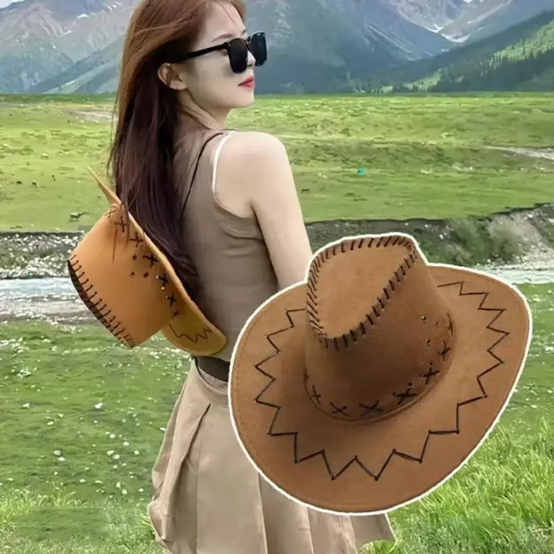 Western Suede Cowgirl Hat