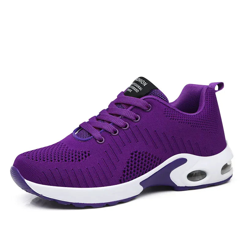 Women's Lightweight Knit Sneakers | Non-Slip Casual Lace-Up Shoes