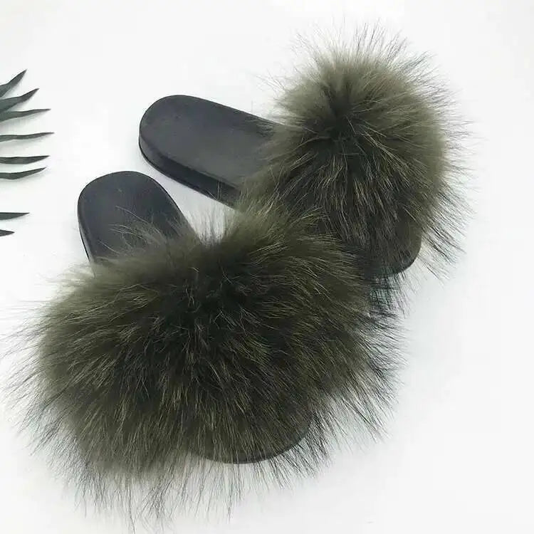 Fluffy Fur Slide Slippers