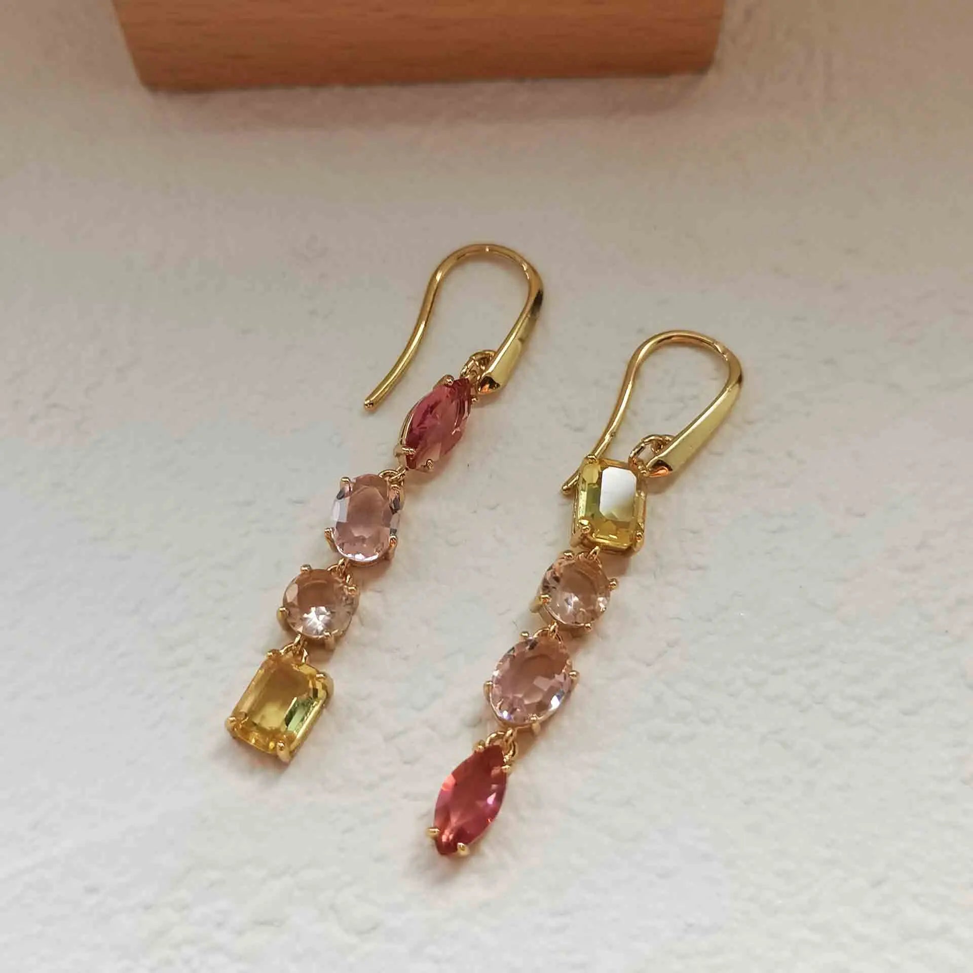 Geometric Jewelry Set | Clip-on Earrings, Necklace, Bracelet & Ring for Women