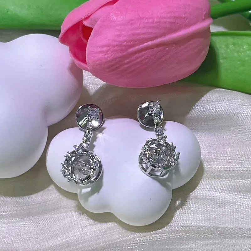 Crystal Water Drop Jewelry Set | Earrings, Rings, Necklace & Bracelet for Women