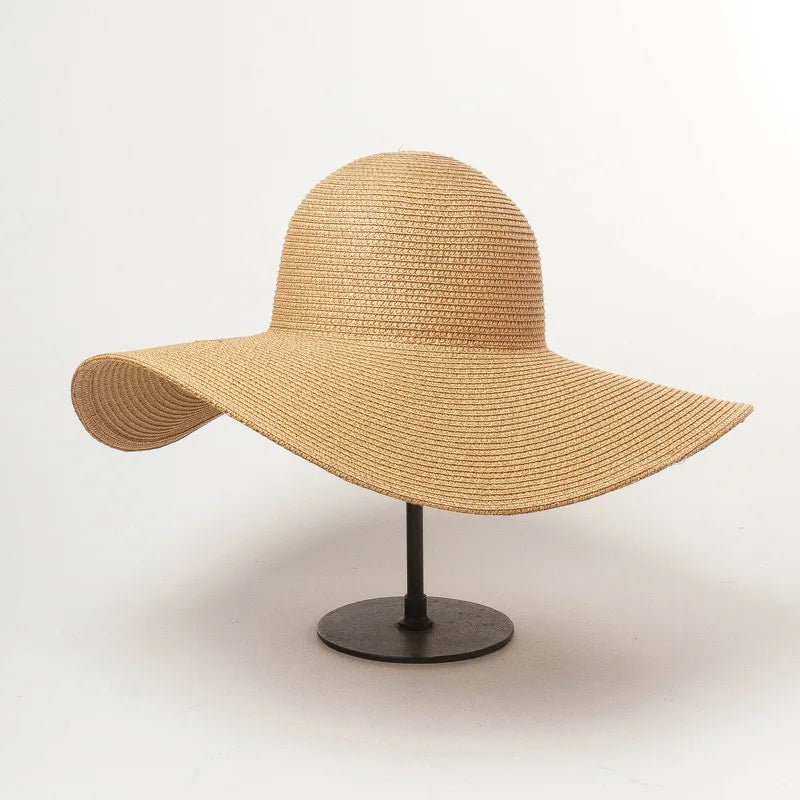 Foldable Wide Brim Straw Sun Hat
