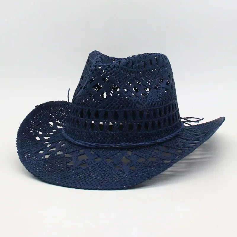 Handwoven Straw Western Cowboy Hat