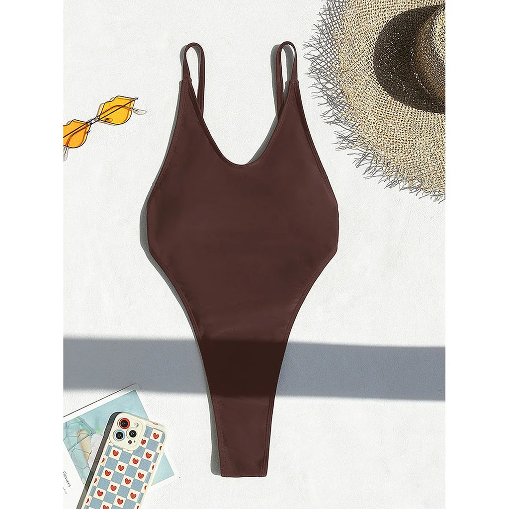 Triangle Top Monokini | Padded One-Piece Swimsuit for Women