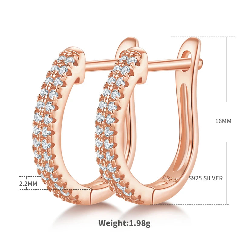 2026 Newest Fashion Earrings D Color Moissanite Earring S925 Sterling Silver With GRA Certified For Women Daily Jewelry Gifts