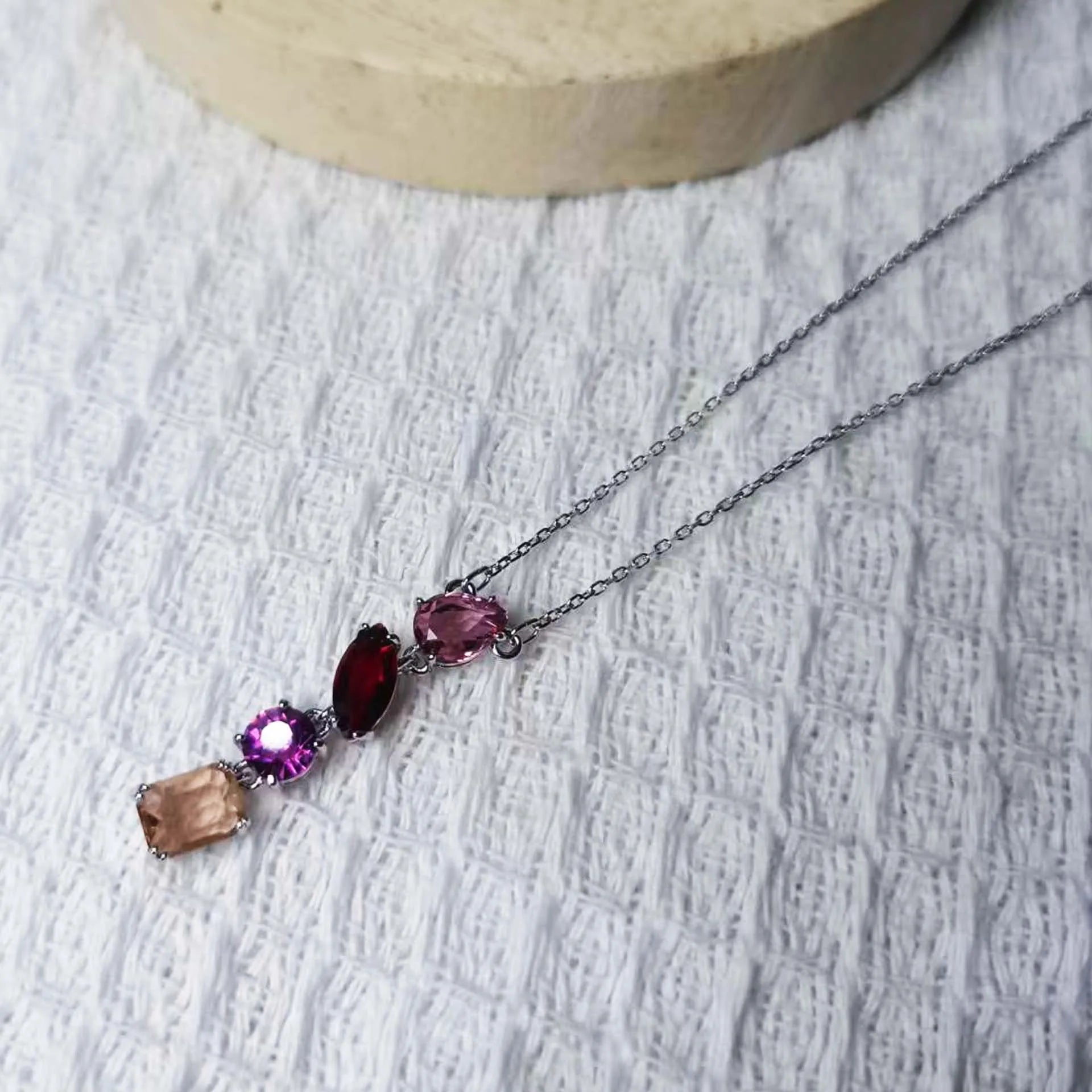 Geometric Jewelry Set | Clip-on Earrings, Necklace, Bracelet & Ring for Women