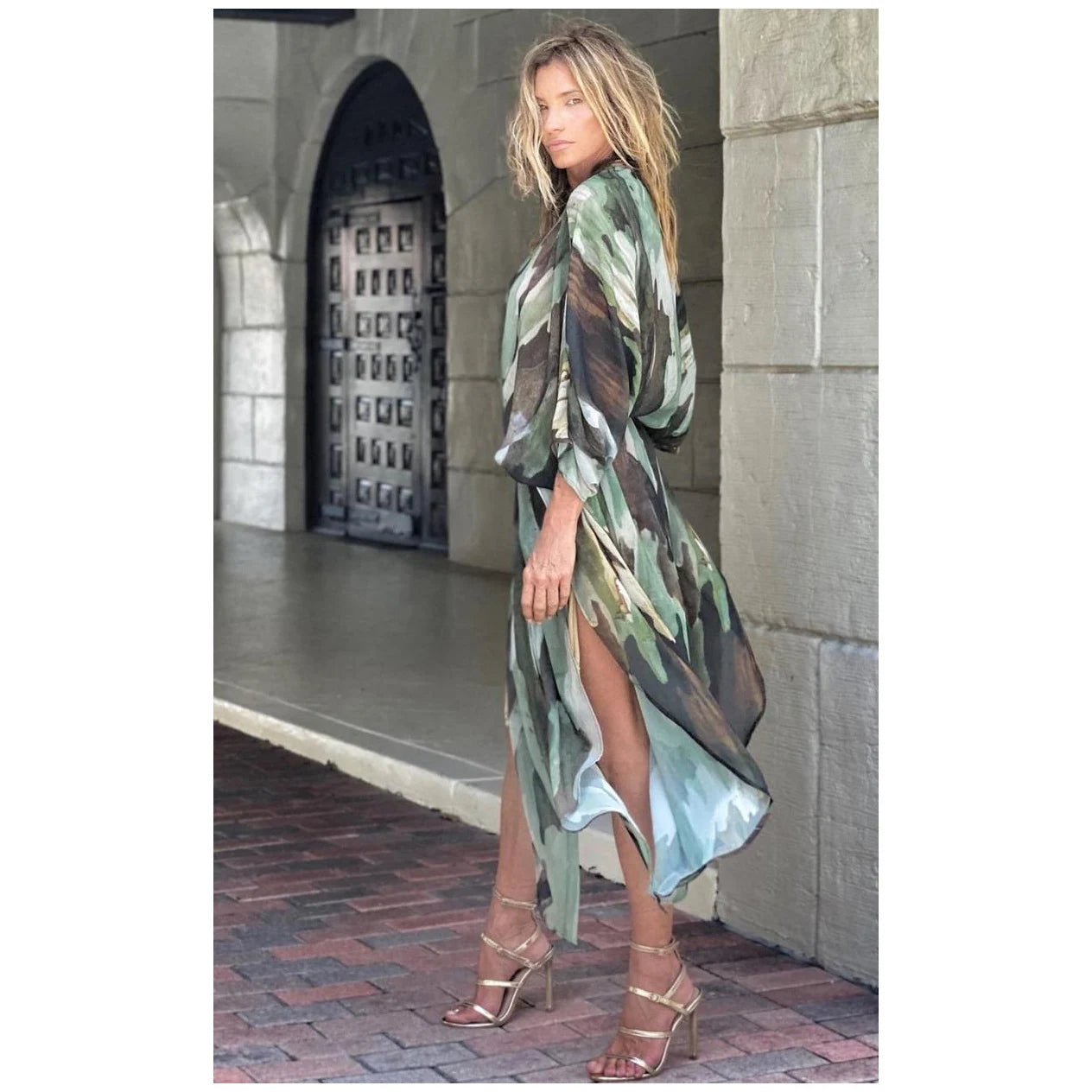 Tie Dye Open Front Beach Cover-Up Dress | Flowy Maxi Swimsuit Cover Up for Women
