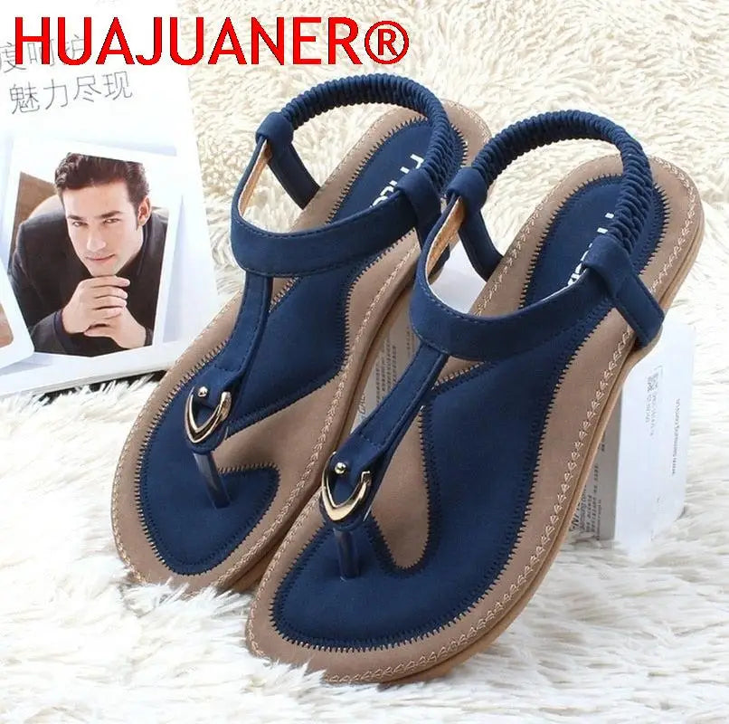 Bohemian Flat Sandals | Casual Ethnic Flip Flop Sandals for Women