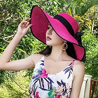 Foldable Straw Visor Panama Hat