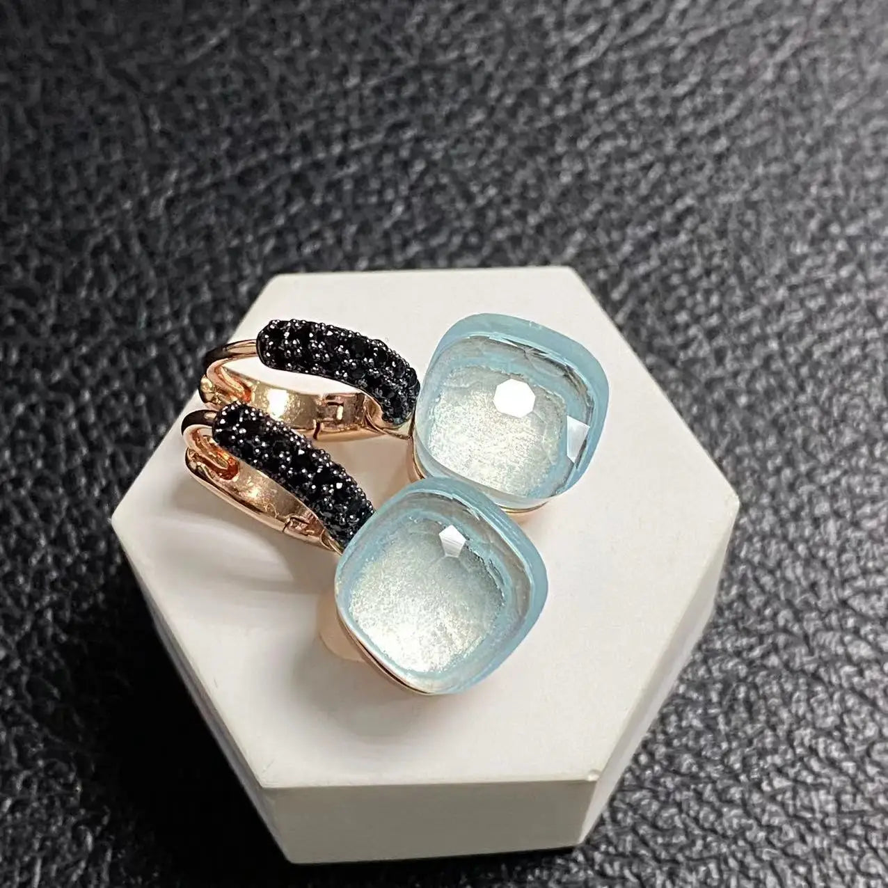 10.6mm Crystal Drop Earrings | Candy Square Stone Jewelry Gift for Women