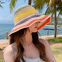Foldable Straw Visor Panama Hat