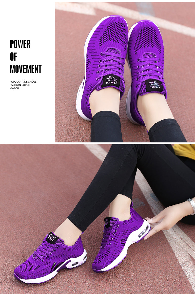 Women's Lightweight Knit Sneakers | Non-Slip Casual Lace-Up Shoes