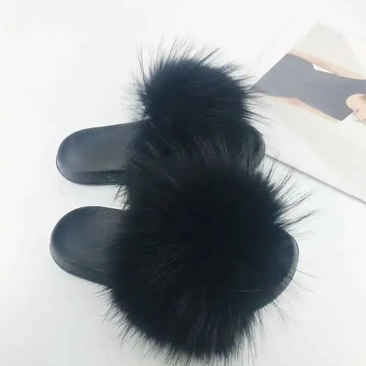 Fluffy Fur Slide Slippers